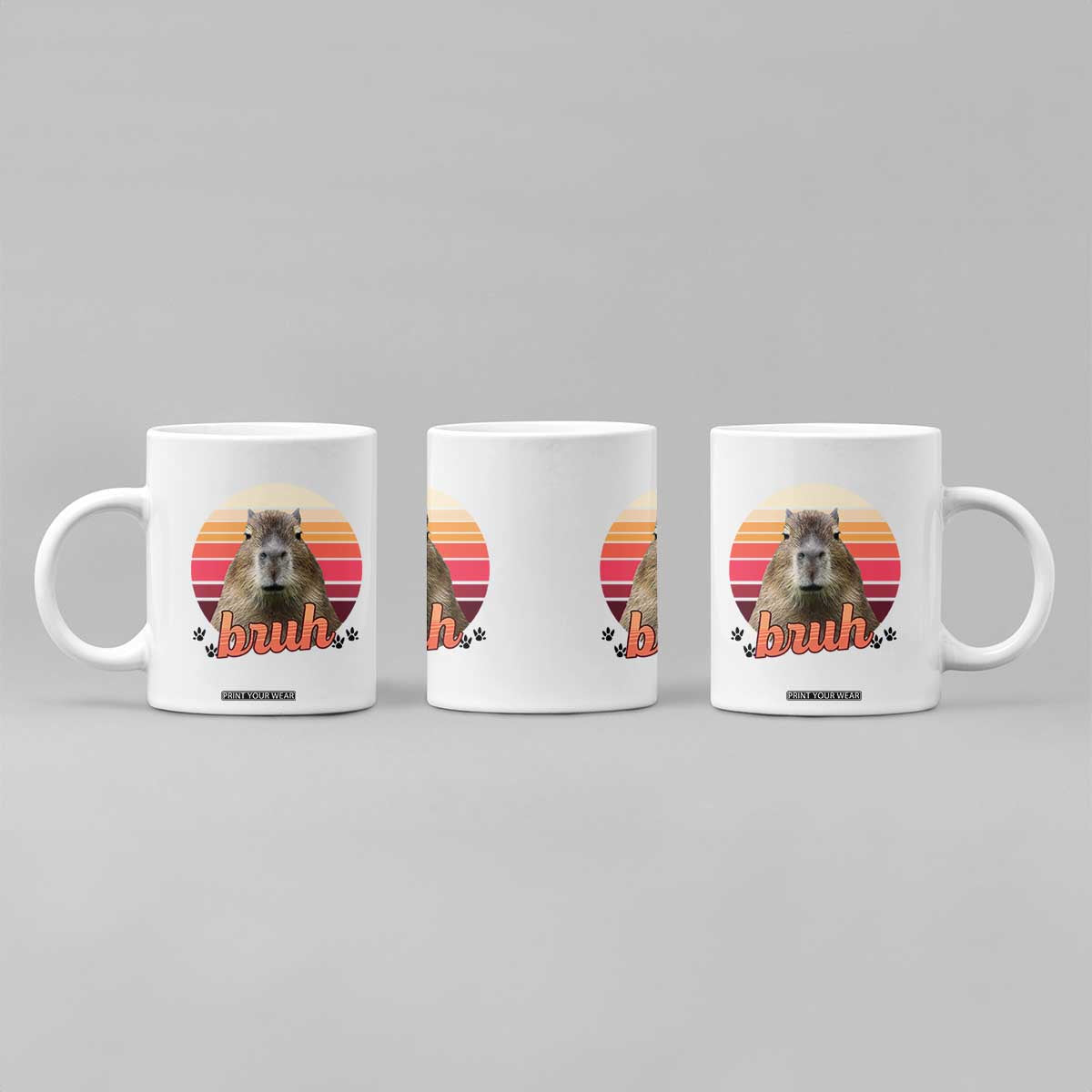Capybara Lover Coffee Mug Funny Bruh Meme Animal Humor Gift TS12 Print Your Wear