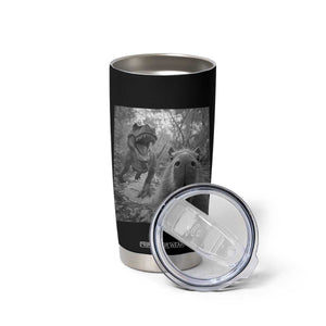 Funny Capybara Selfie With Dinosaur Meme Tumbler Cup Animal Humor Gift TS12 Print Your Wear