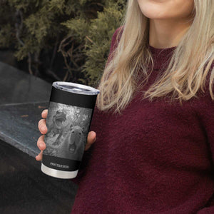 Funny Capybara Selfie With Dinosaur Meme Tumbler Cup Animal Humor Gift TS12 Print Your Wear
