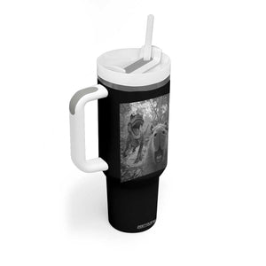 Funny Capybara Selfie With Dinosaur Meme Tumbler With Handle Animal Humor Gift TS12 Print Your Wear