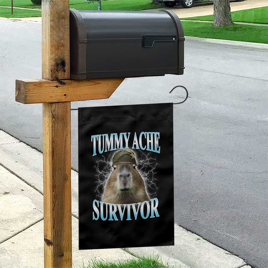 Tummy Ache Survivor Garden Flag Funny Capybara Meme For Animal Lover TS12 Print Your Wear