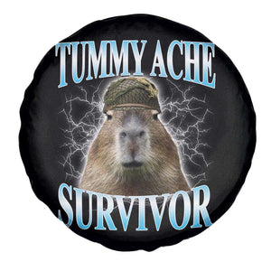 Tummy Ache Survivor Spare Tire Cover Funny Capybara Meme For Animal Lover TS12 Print Your Wear