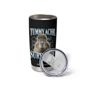 Tummy Ache Survivor Tumbler Cup Funny Capybara Meme For Animal Lover TS12 Print Your Wear