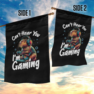 Funny Gamer Capybara Garden Flag Can Not Hear You I Am Gaming TS12 Print Your Wear