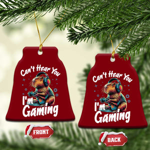 Funny Gamer Capybara Ceramic Ornament Can Not Hear You I Am Gaming TS12 Print Your Wear