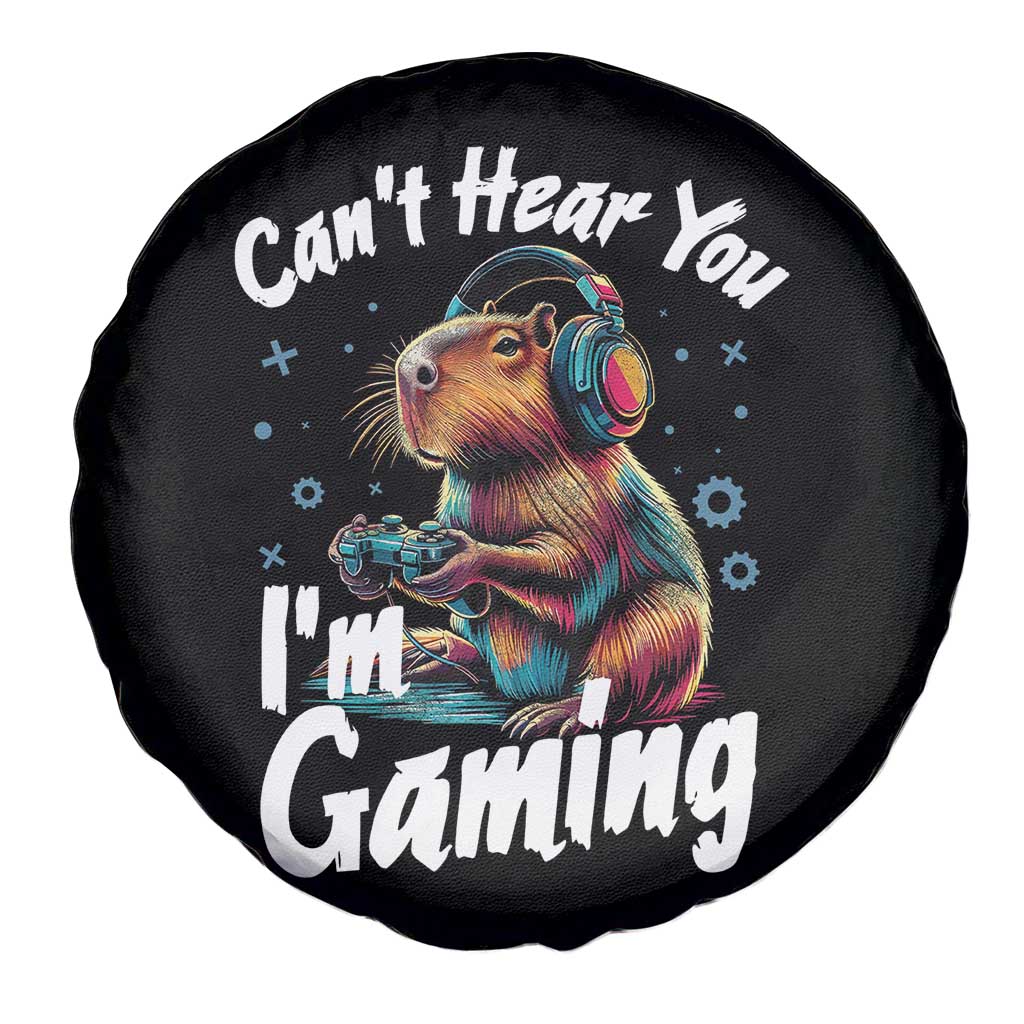 Funny Gamer Capybara Spare Tire Cover Can Not Hear You I Am Gaming TS12 Print Your Wear
