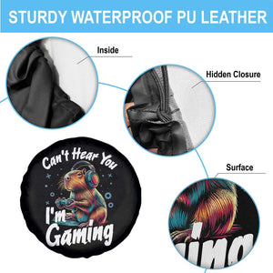 Funny Gamer Capybara Spare Tire Cover Can Not Hear You I Am Gaming TS12 Print Your Wear