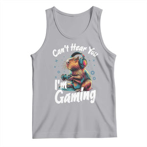 Funny Gamer Capybara Tank Top Can Not Hear You I Am Gaming TS12 Athletic Heather Print Your Wear