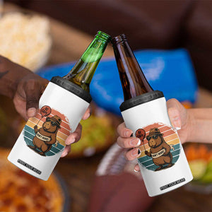 Funny Capybara 4 in 1 Can Cooler Tumbler Be Capy Do Not Worry For Animal Lovers TS12 Print Your Wear