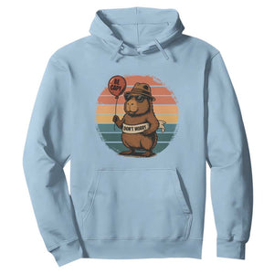 Funny Capybara Hoodie Be Capy Do Not Worry For Animal Lovers TS12 Light Blue Print Your Wear