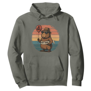 Funny Capybara Hoodie Be Capy Do Not Worry For Animal Lovers TS12 Military Green Print Your Wear