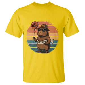 Funny Capybara T Shirt Be Capy Do Not Worry For Animal Lovers TS12 Daisy Print Your Wear