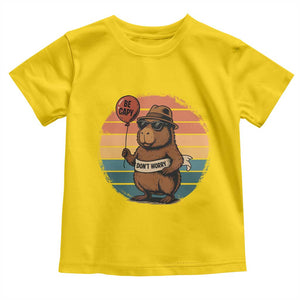 Funny Capybara Toddler T Shirt Be Capy Do Not Worry For Animal Lovers TS12 Daisy Print Your Wear