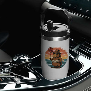 Funny Capybara Flip Straw Tumbler Be Capy Do Not Worry For Animal Lovers TS12 Print Your Wear