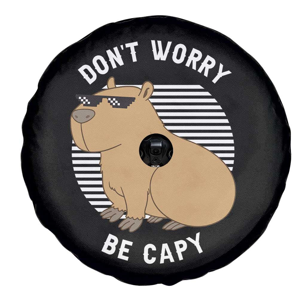 Funny Capybara Spare Tire Cover Do Not Worry Be Capy Chill Animal Lover Gift TS12 Print Your Wear