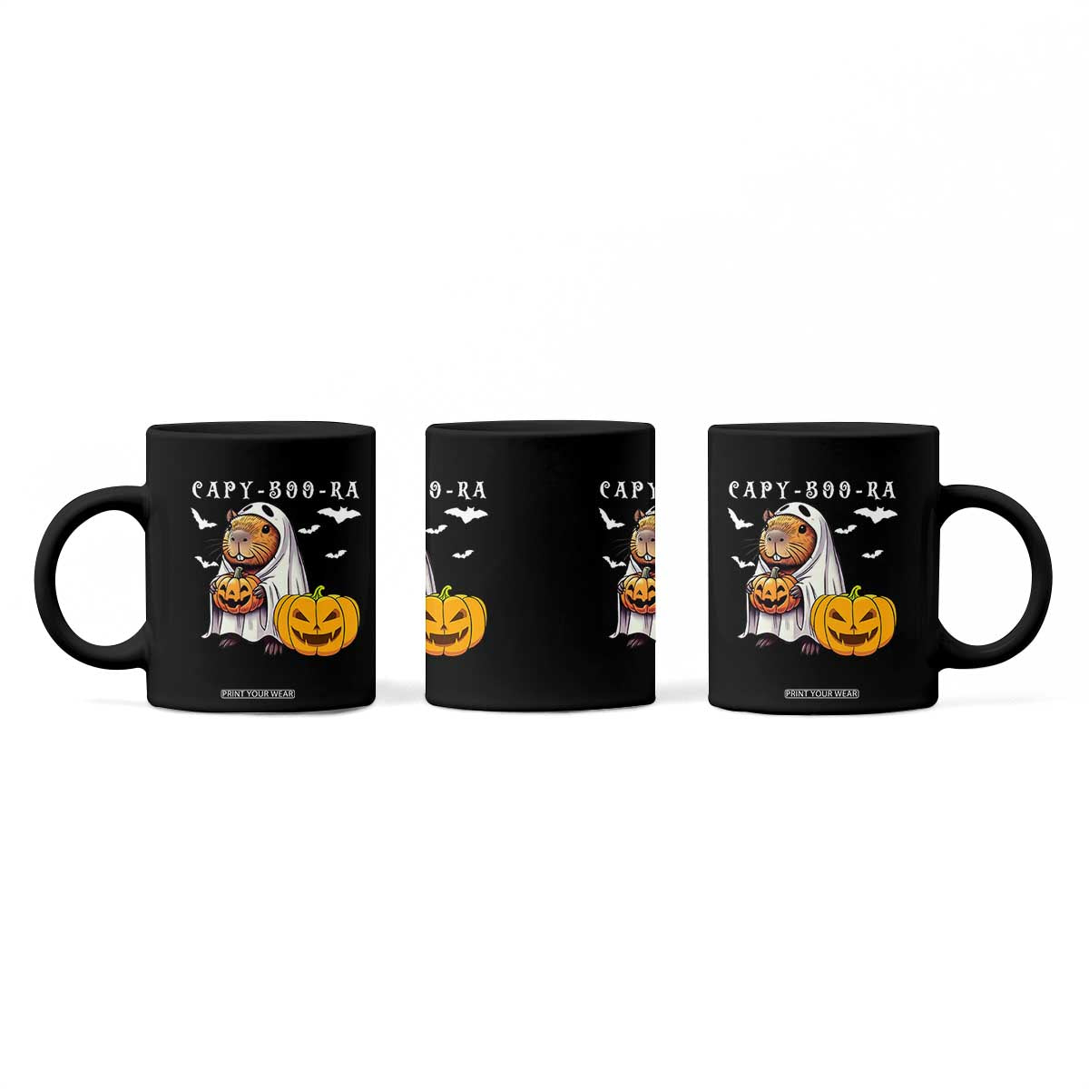 Funny Halloween Capy Boo Ra Coffee Mug Cute Capybara Boo Ghost TS12 Print Your Wear