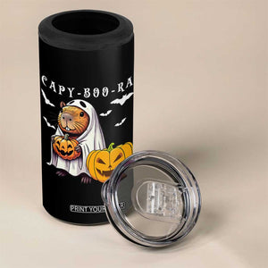 Funny Halloween Capy Boo Ra 4 in 1 Can Cooler Tumbler Cute Capybara Boo Ghost TS12 Print Your Wear