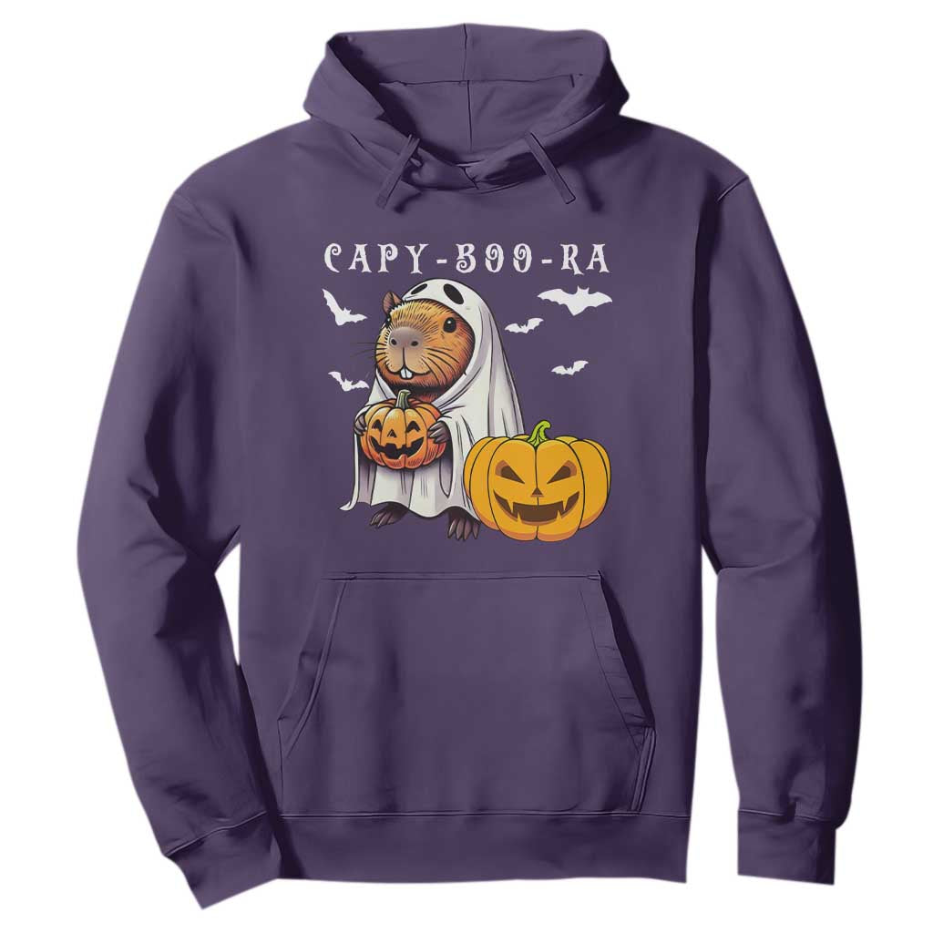 Funny Halloween Capy Boo Ra Hoodie Cute Capybara Boo Ghost TS12 Purple Print Your Wear