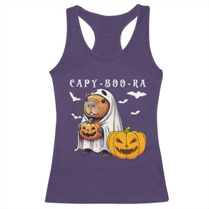 Funny Halloween Capy Boo Ra Racerback Tank Top Cute Capybara Boo Ghost TS12 Purple Print Your Wear