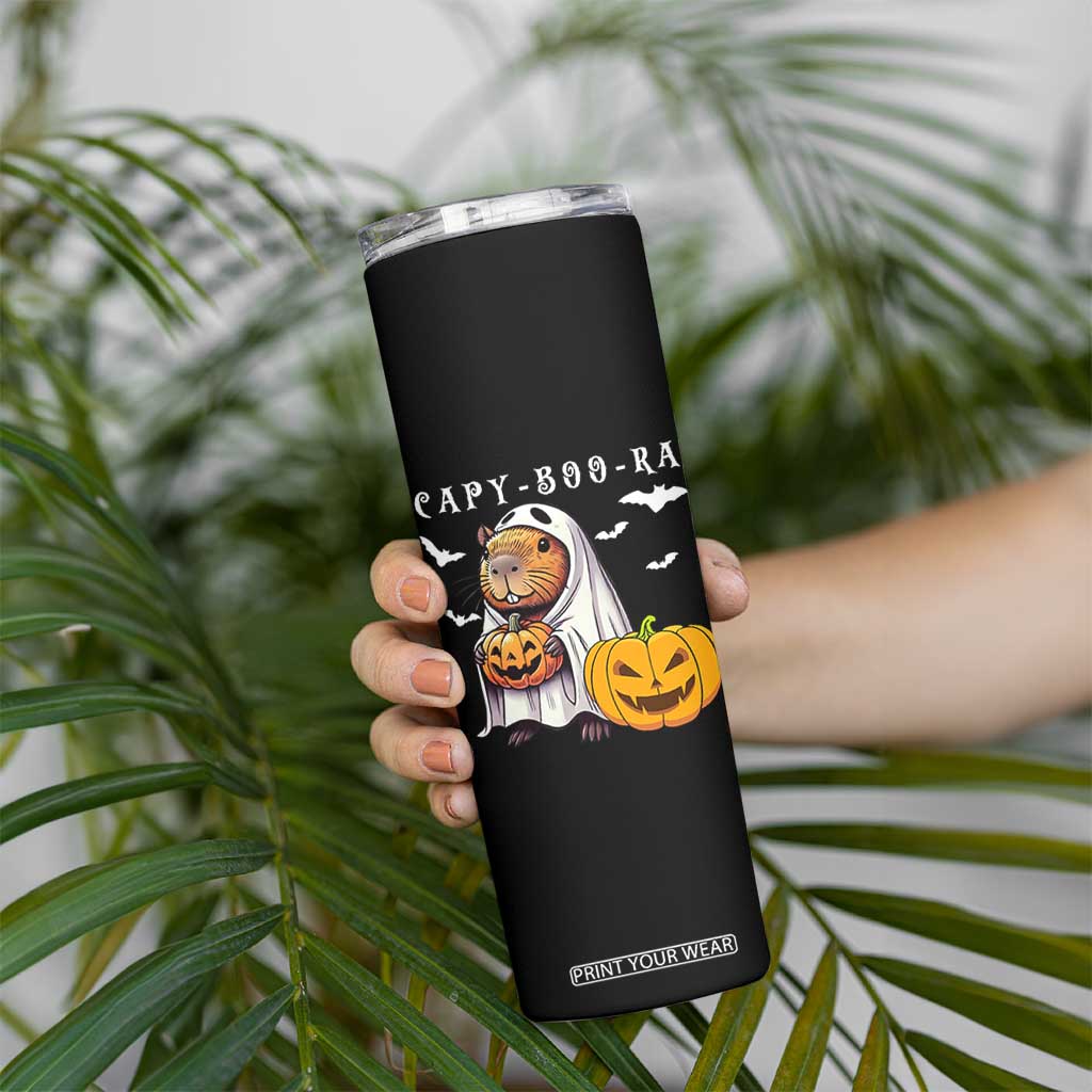 Funny Halloween Capy Boo Ra Skinny Tumbler Cute Capybara Boo Ghost TS12 Print Your Wear