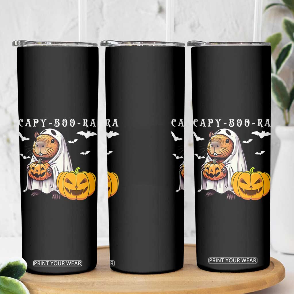 Funny Halloween Capy Boo Ra Skinny Tumbler Cute Capybara Boo Ghost TS12 Print Your Wear