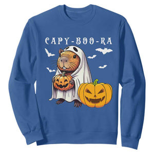 Funny Halloween Capy Boo Ra Sweatshirt Cute Capybara Boo Ghost TS12 Royal Blue Print Your Wear
