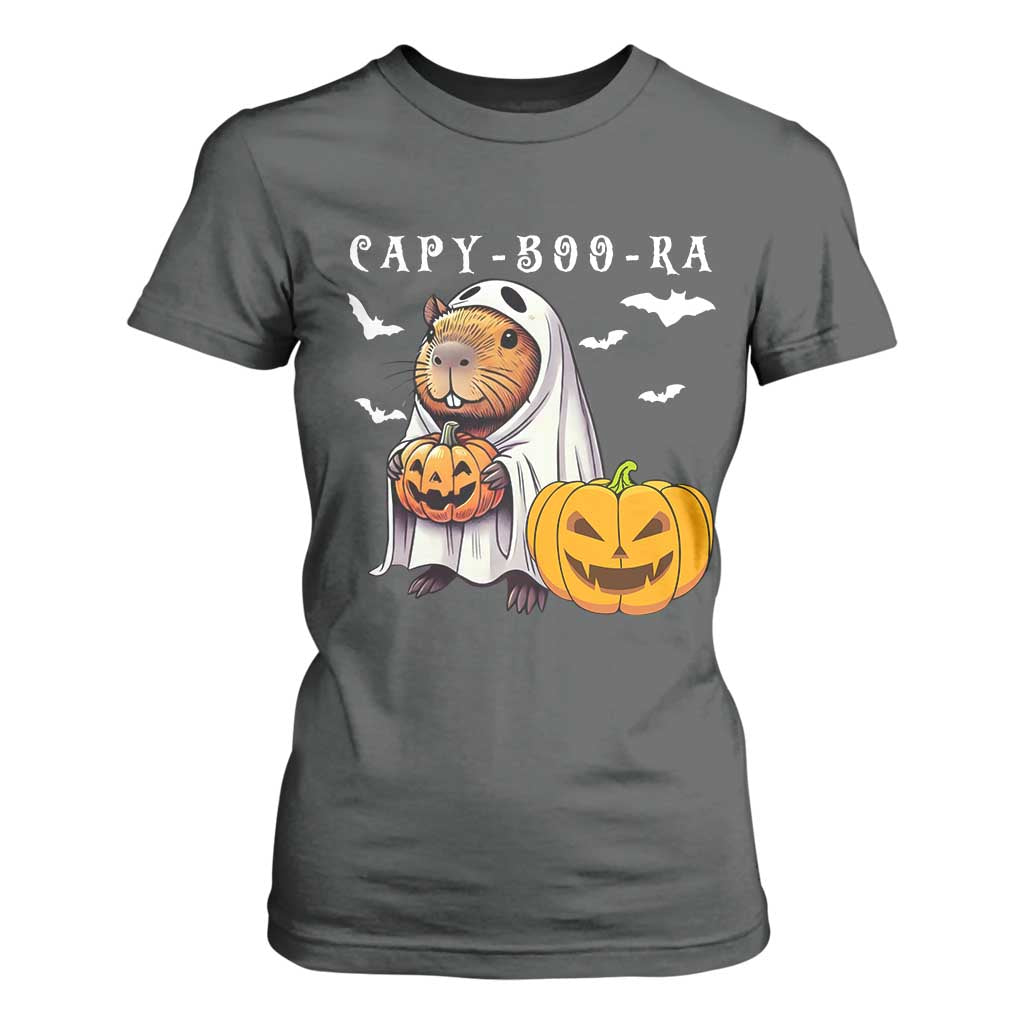Funny Halloween Capy Boo Ra T Shirt For Women Cute Capybara Boo Ghost TS12 Dark Heather Print Your Wear