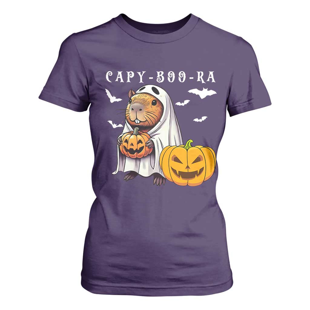 Funny Halloween Capy Boo Ra T Shirt For Women Cute Capybara Boo Ghost TS12 Purple Print Your Wear