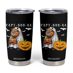 Funny Halloween Capy Boo Ra Tumbler Cup Cute Capybara Boo Ghost TS12 Black Print Your Wear