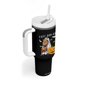 Funny Halloween Capy Boo Ra Tumbler With Handle Cute Capybara Boo Ghost TS12 Print Your Wear