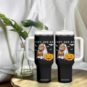 Funny Halloween Capy Boo Ra Tumbler With Handle Cute Capybara Boo Ghost TS12 Print Your Wear