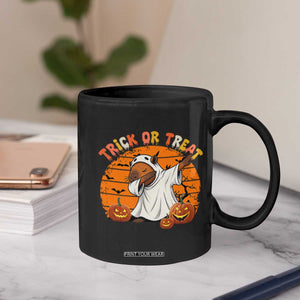 Funny Capybara Halloween Coffee Mug Trick Or Treat Cute Cappy Boo Ghost TS12 Print Your Wear