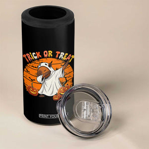 Funny Capybara Halloween 4 in 1 Can Cooler Tumbler Trick Or Treat Cute Cappy Boo Ghost TS12 Print Your Wear