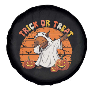 Funny Capybara Halloween Spare Tire Cover Trick Or Treat Cute Cappy Boo Ghost TS12 Print Your Wear