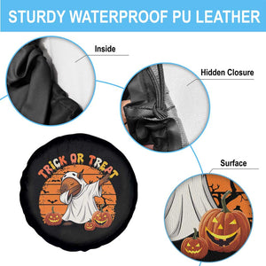 Funny Capybara Halloween Spare Tire Cover Trick Or Treat Cute Cappy Boo Ghost TS12 Print Your Wear