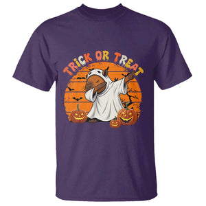 Funny Capybara Halloween T Shirt Trick Or Treat Cute Cappy Boo Ghost TS12 Purple Print Your Wear
