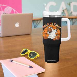 Funny Capybara Halloween Tumbler With Handle Trick Or Treat Cute Cappy Boo Ghost TS12 Print Your Wear