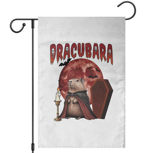 Halloween Capybara Garden Flag Funny Dracubara In Dracula Outfit TS12 White Print Your Wear