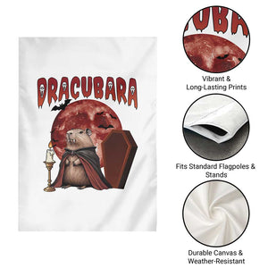 Halloween Capybara Garden Flag Funny Dracubara In Dracula Outfit TS12 Print Your Wear