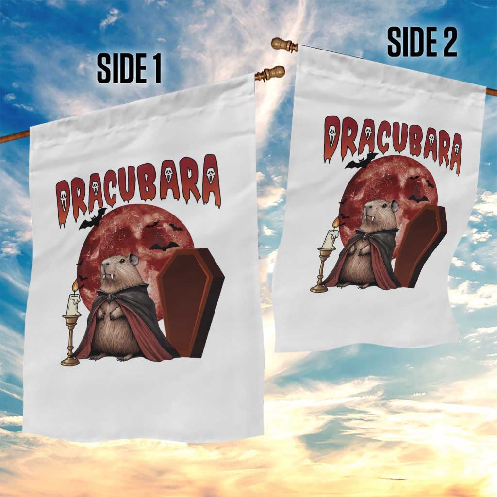 Halloween Capybara Garden Flag Funny Dracubara In Dracula Outfit TS12 Print Your Wear