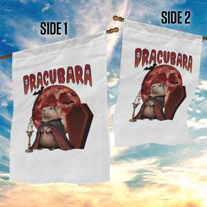 Halloween Capybara Garden Flag Funny Dracubara In Dracula Outfit TS12 Print Your Wear