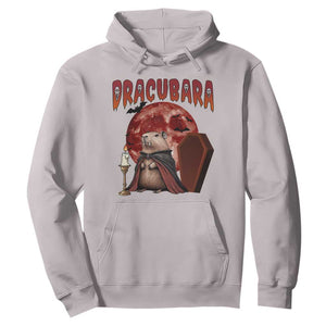 Halloween Capybara Hoodie Funny Dracubara In Dracula Outfit TS12 Ice Gray Print Your Wear