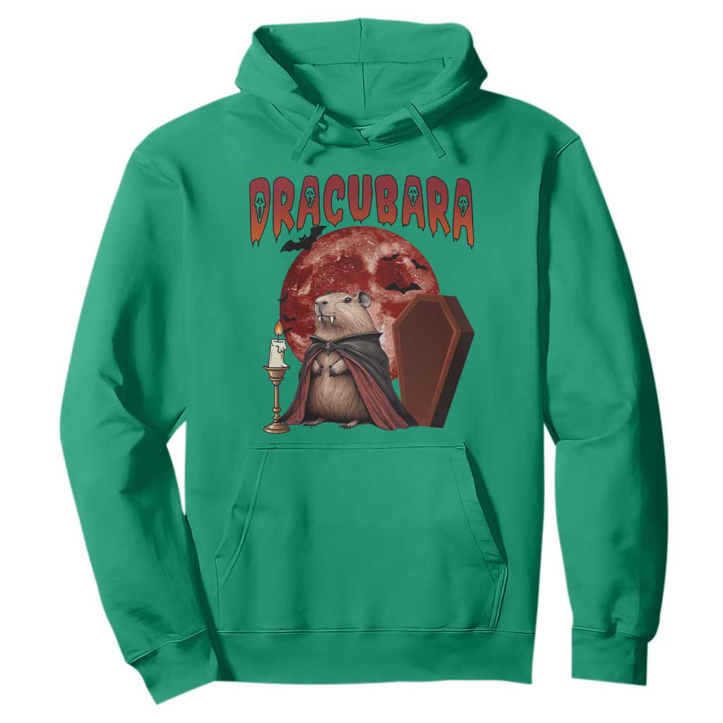 Halloween Capybara Hoodie Funny Dracubara In Dracula Outfit TS12 Irish Green Print Your Wear