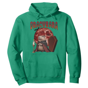 Halloween Capybara Hoodie Funny Dracubara In Dracula Outfit TS12 Irish Green Print Your Wear