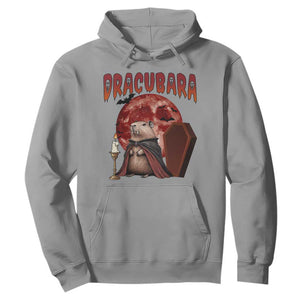 Halloween Capybara Hoodie Funny Dracubara In Dracula Outfit TS12 Sport Gray Print Your Wear