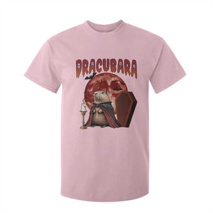 Halloween Capybara T Shirt For Kid Funny Dracubara In Dracula Outfit TS12 Light Pink Print Your Wear