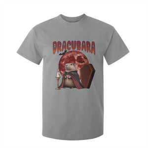 Halloween Capybara T Shirt For Kid Funny Dracubara In Dracula Outfit TS12 Sport Gray Print Your Wear