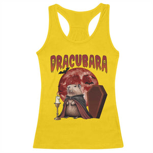 Halloween Capybara Racerback Tank Top Funny Dracubara In Dracula Outfit TS12 Daisy Print Your Wear