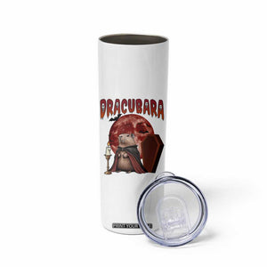 Halloween Capybara Skinny Tumbler Funny Dracubara In Dracula Outfit TS12 Print Your Wear