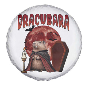 Halloween Capybara Spare Tire Cover Funny Dracubara In Dracula Outfit TS12 Print Your Wear